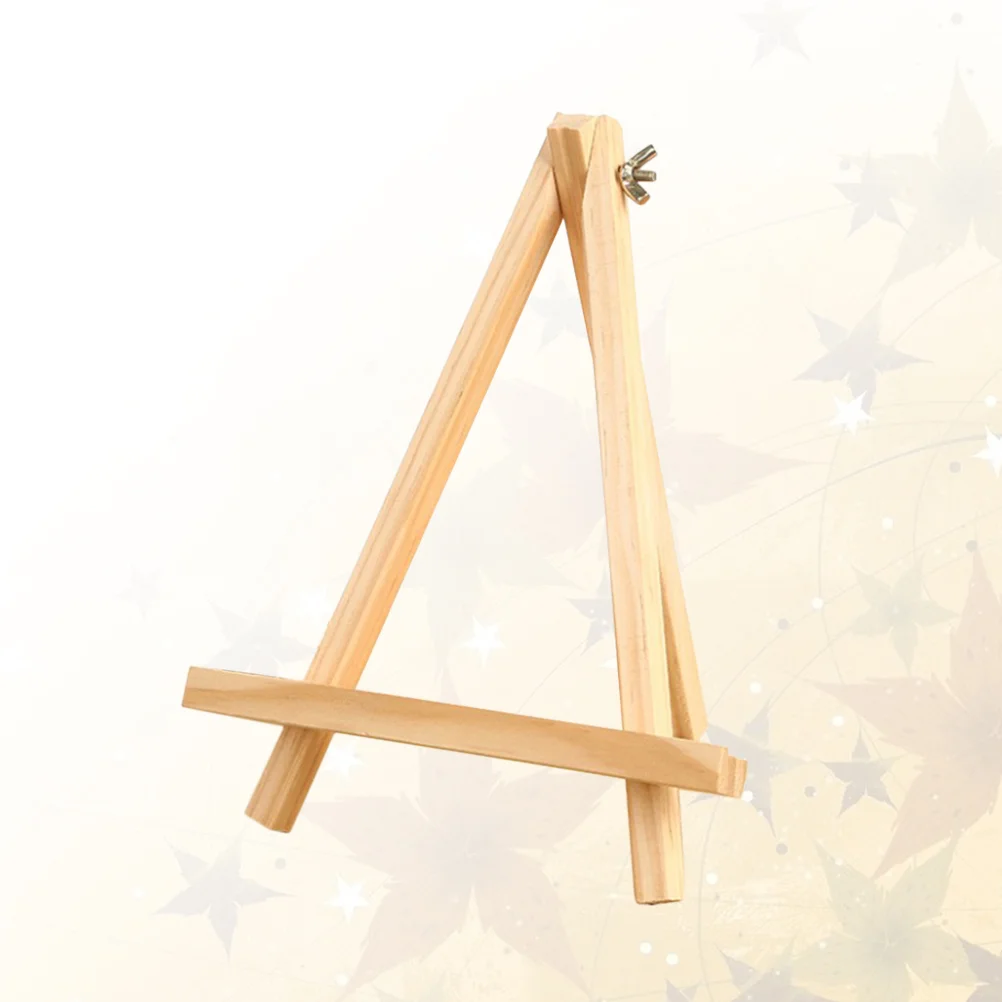 Photo Frame Tabletop Wood Display Bracket A-Frame Easel Painting Triangle Small Monitor Stand