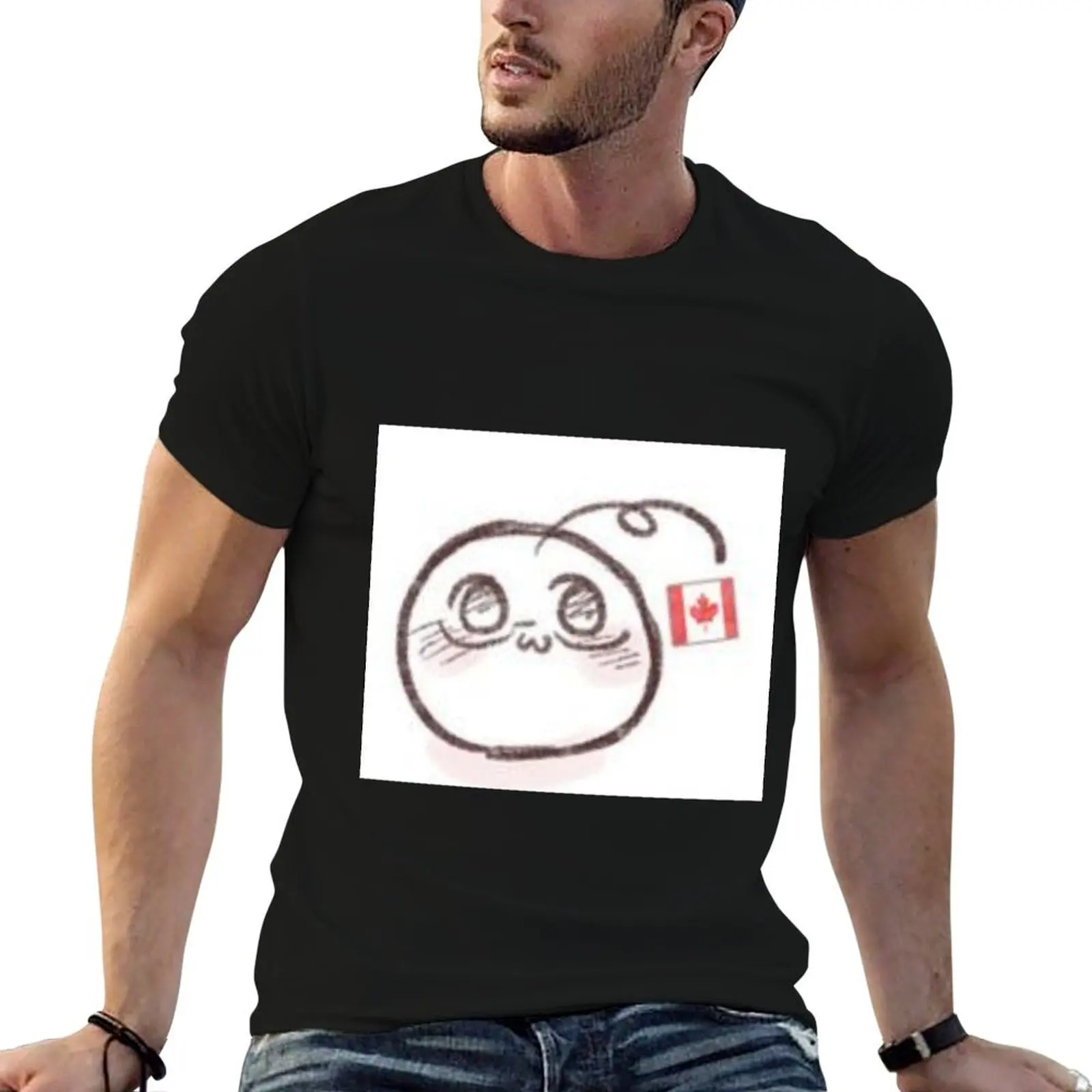 

Hetalia Canada Mochi T-Shirt t shirts for man slim fit cotton t shirts man 100% t shirts for man graphic funny T-Shirt