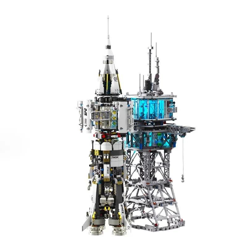 航空宇宙シリーズ：巨大宇宙基地、宇宙ステーション、ブロック、ロケット打ち上げモデル、ブロック、子供向けキット玩具