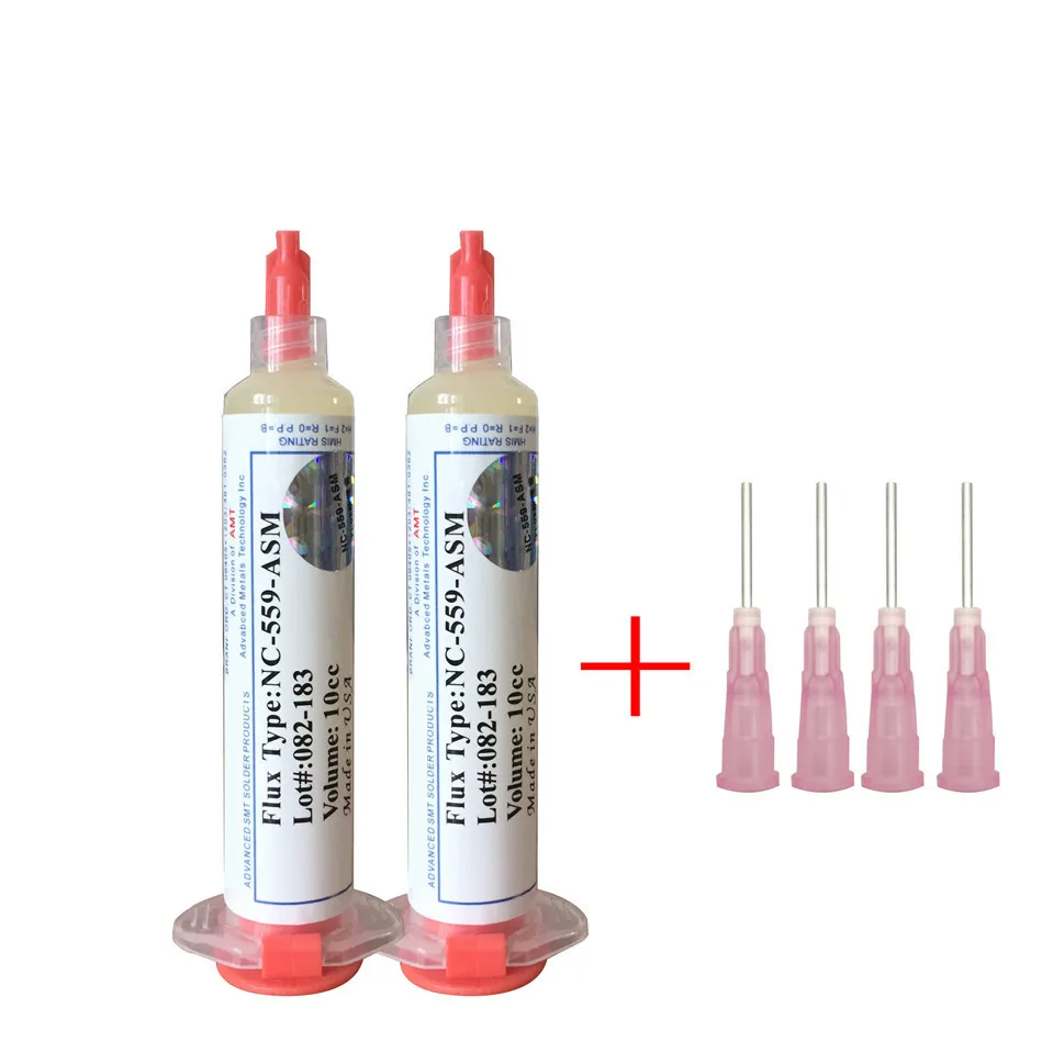 Imagem -01 - Solda Flux Paste sem Chumbo Solda Flux 10cc Agulhas Pcs por Lote Nc559-asm solda flux paste sem chumbo solda flux 10cc agulhas pcs por lote nc559 asm 01