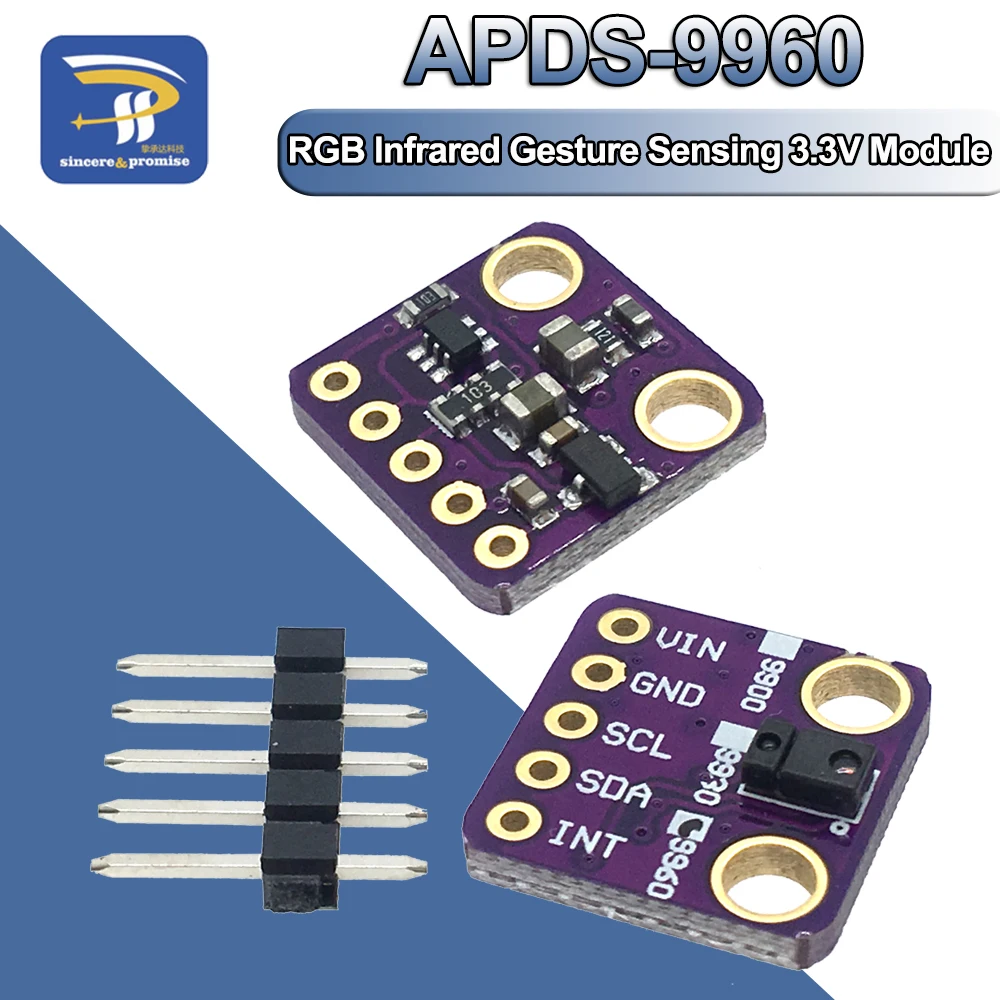 GY-9960-LLC APDS-9960 moduł RGB i czujnik gestów 3V-5V IIC I2C Breakout dla Arduino APDS-9900 środowisko cyfrowe