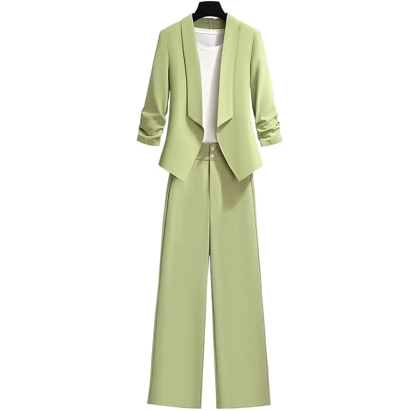 Fashion Set Women's Spring/Summer Korean Edition New Fashion Style Goddess Style High End Casual Suit Two Piece Set