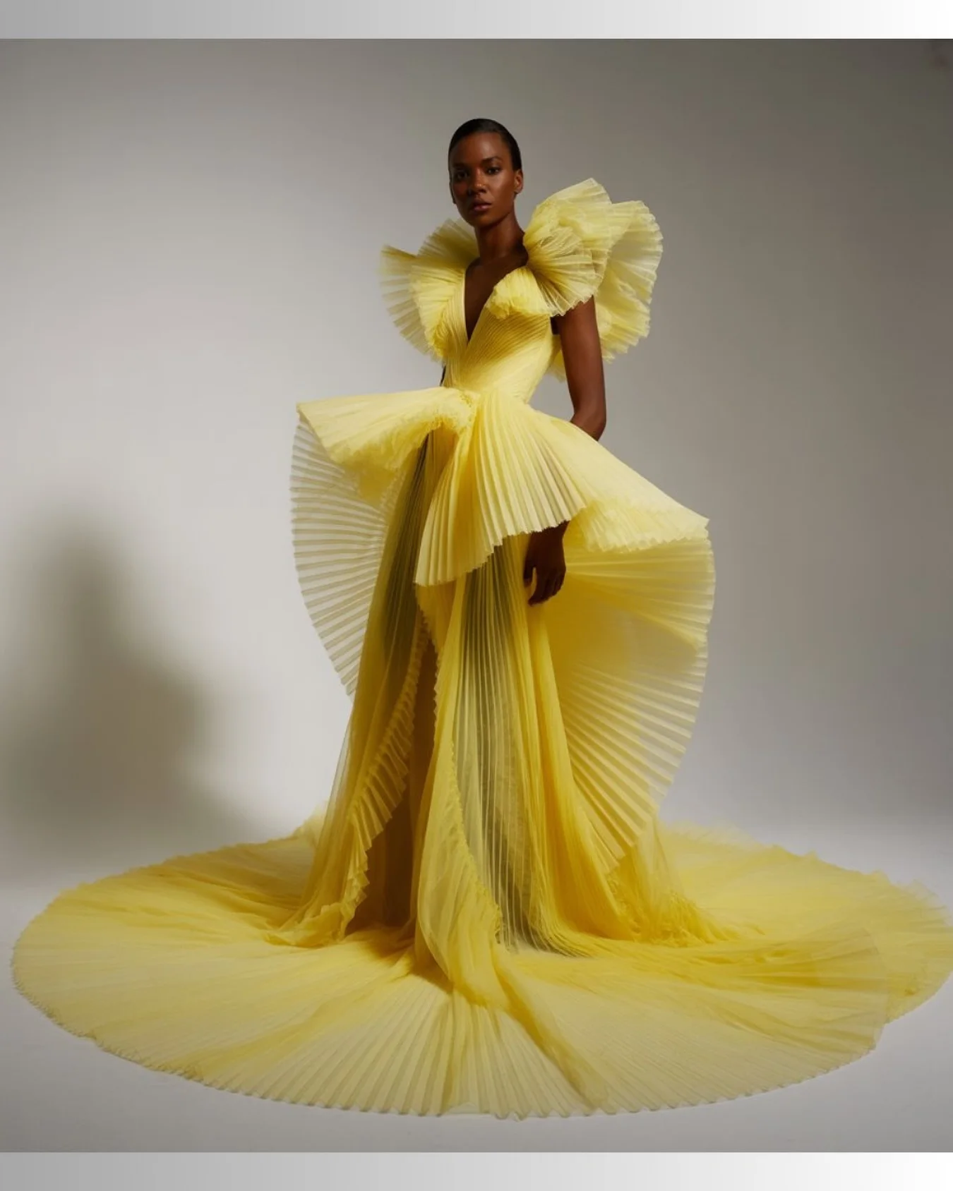 Stunning Yellow Pleated Prom Gown Formal Occasion Dresses 2026 Fashion Pleats Celebrity Dress Pageant Party Dress فساتين