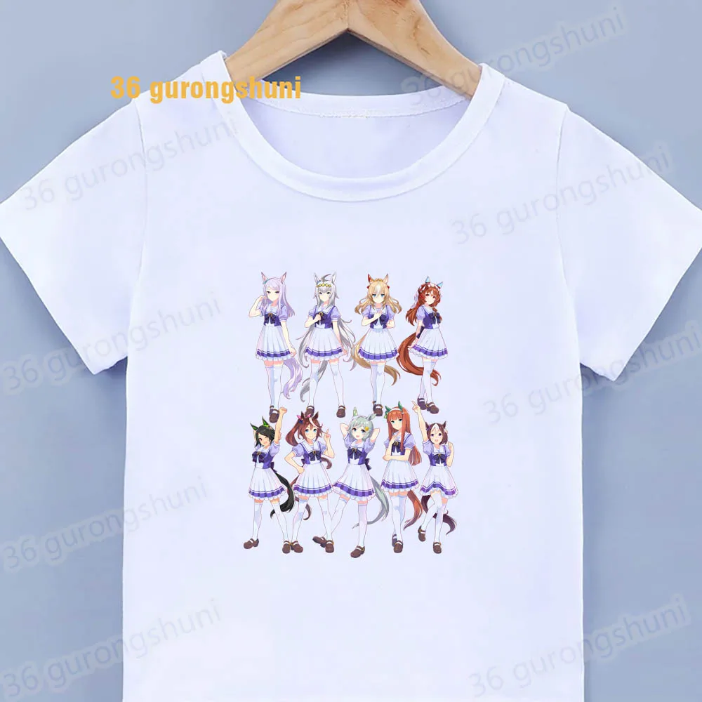 

Boy T Shirt For Girls summer Tops children clothing Girl Boys t-shirts Baby Short Sleeve Graphic Tee uma musume Kids Clothes