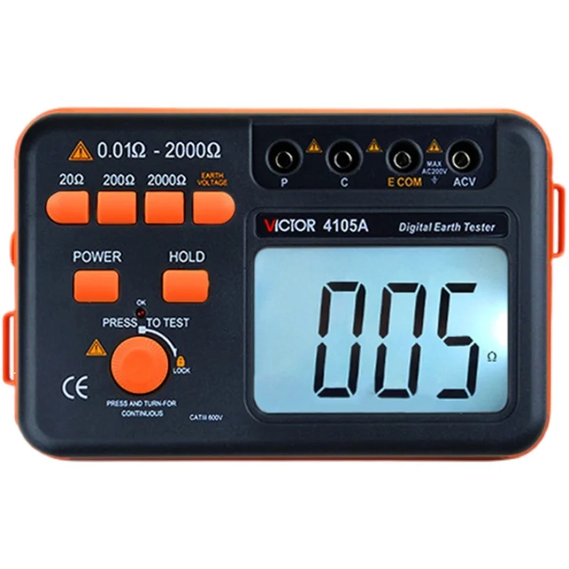 VC4105A/B/C digital grounding resistance tester shaker VC4106/4109 ground resistance lightning protection detection