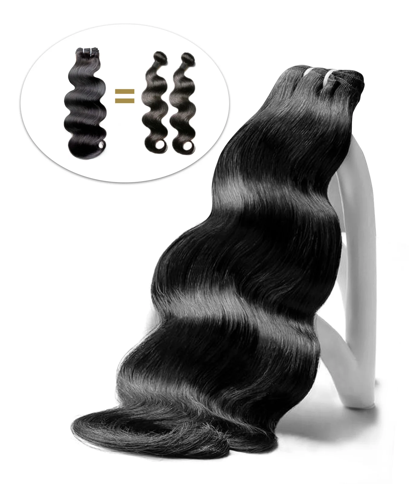 Body Wave Extensions van echt haar Krullende bundels Braziliaans haarweefsels 100% echt haarbundels 8-26 28 30 inch 1/3/4 bundels 50 g