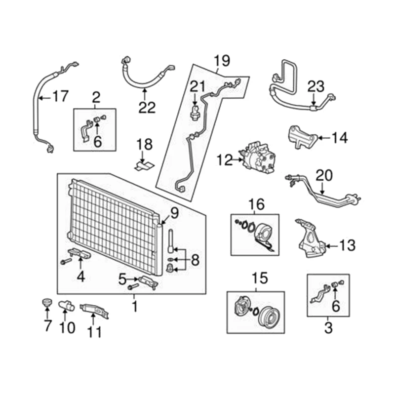 Soporte de compresor para Honda Civic, piezas de repuesto, accesorios 38930-RNA-A00, 06-11, 1.8L