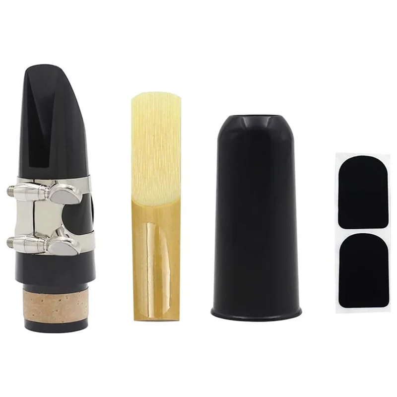 B72A 4X Mouthpiece Kit, Includes Ligature+Clarinet Reed 2.5+Black Clarinet Mouthpiece Plastic Cap
