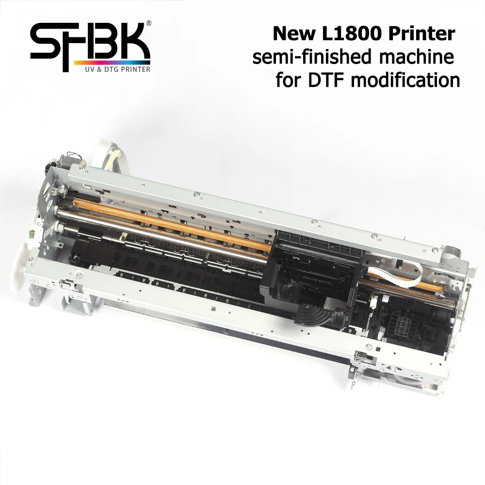 100% New semi-finished machine for EPSON L1800 DTF printer modification, suitable for all suppliers with silver racks machine