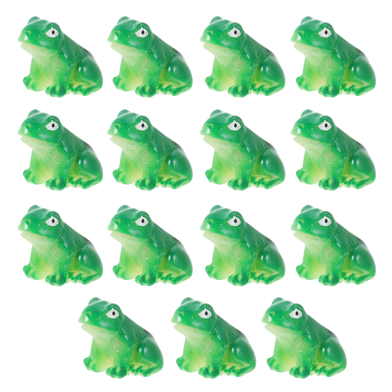 

15pcs Resin Frogs Statues Durable Safe Decorations for Garden Succulents Fence Potted Plants Mini Landscape