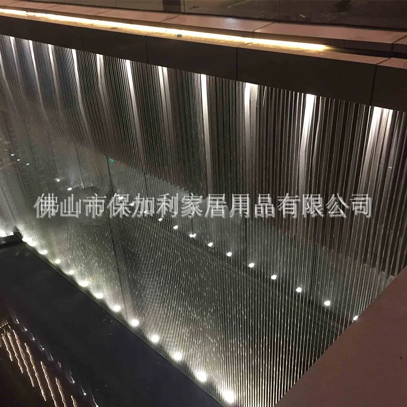 Customized. Curtain Wall Screen Hotel Hollow Production Bath Curtain Indoor Artificial Waterfall Wall Landscap
