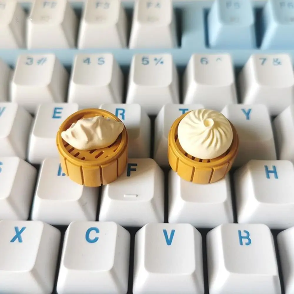 

Universal Dumpling Bun Keycaps Little Key 3D Cute Dumpling Keyboard Cap Decoration Food Mechanical Keyboard Keycap