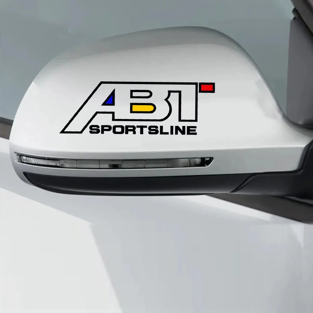 2 قطعة ABT سيارة مرآة الرؤية الخلفية ملصق لفولكس واجن أودي A1 A3 A4 A5 A6 A7 TT R8 Q3 Q5 Q7 السيارات الديكور