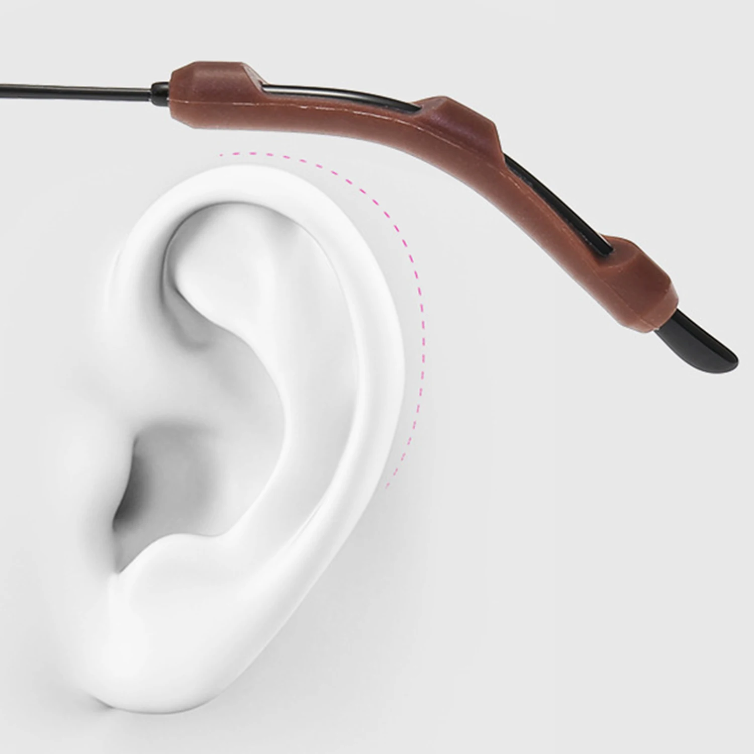 2Pcs Silicone Glasses Anti-slip Sleeves Temple Tip Holder Eyeglasses Grip Anti Slip Ear Hook Glasses Foot Cover Eyewear