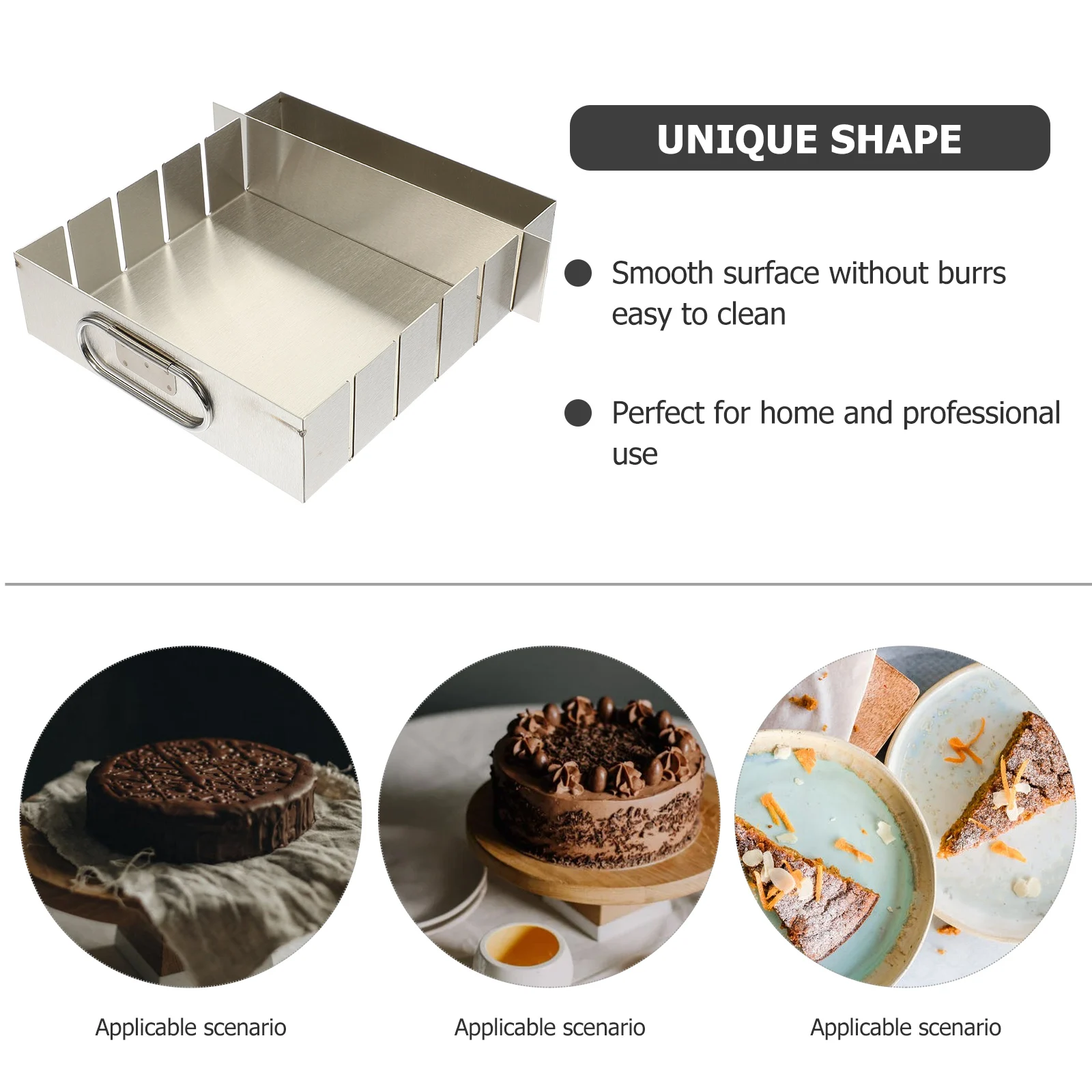 

Donkey-hide Gelatin Nougat Cutting Baking Molds Tray Baking Molds Stainless Steel Shaping Pan Cake Pastry Tools