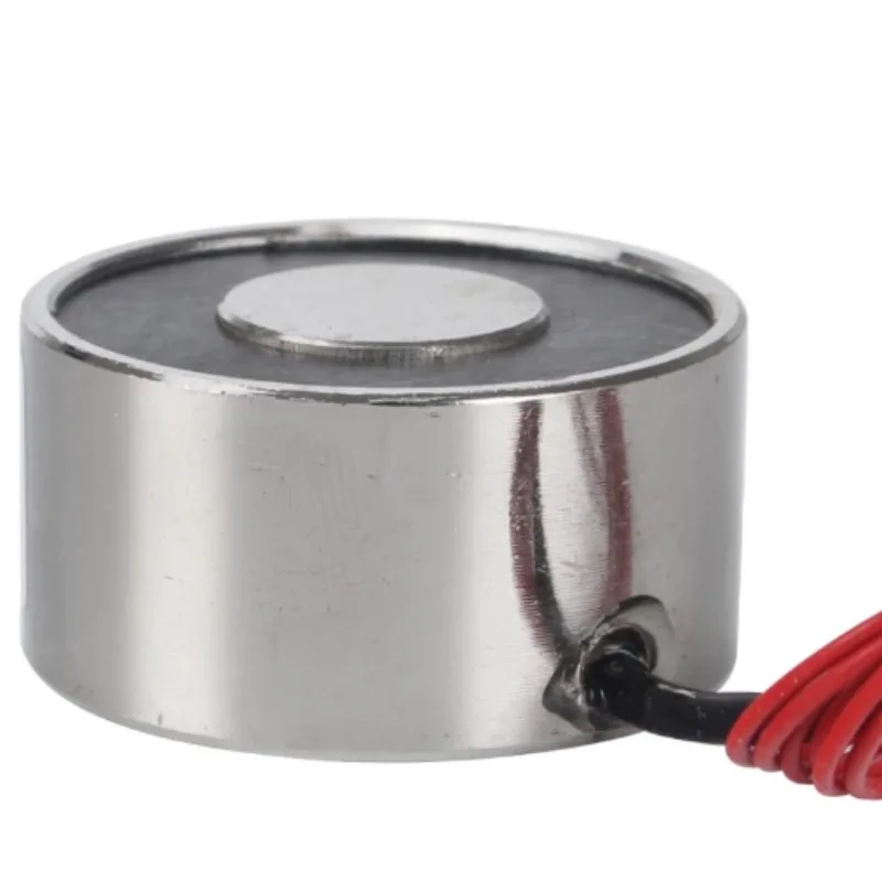 5V DC P40/20 Electromagnet 25kg, 5.5W 5Ω Holding Magnet for Fixture, Round Suction Cup 30mm