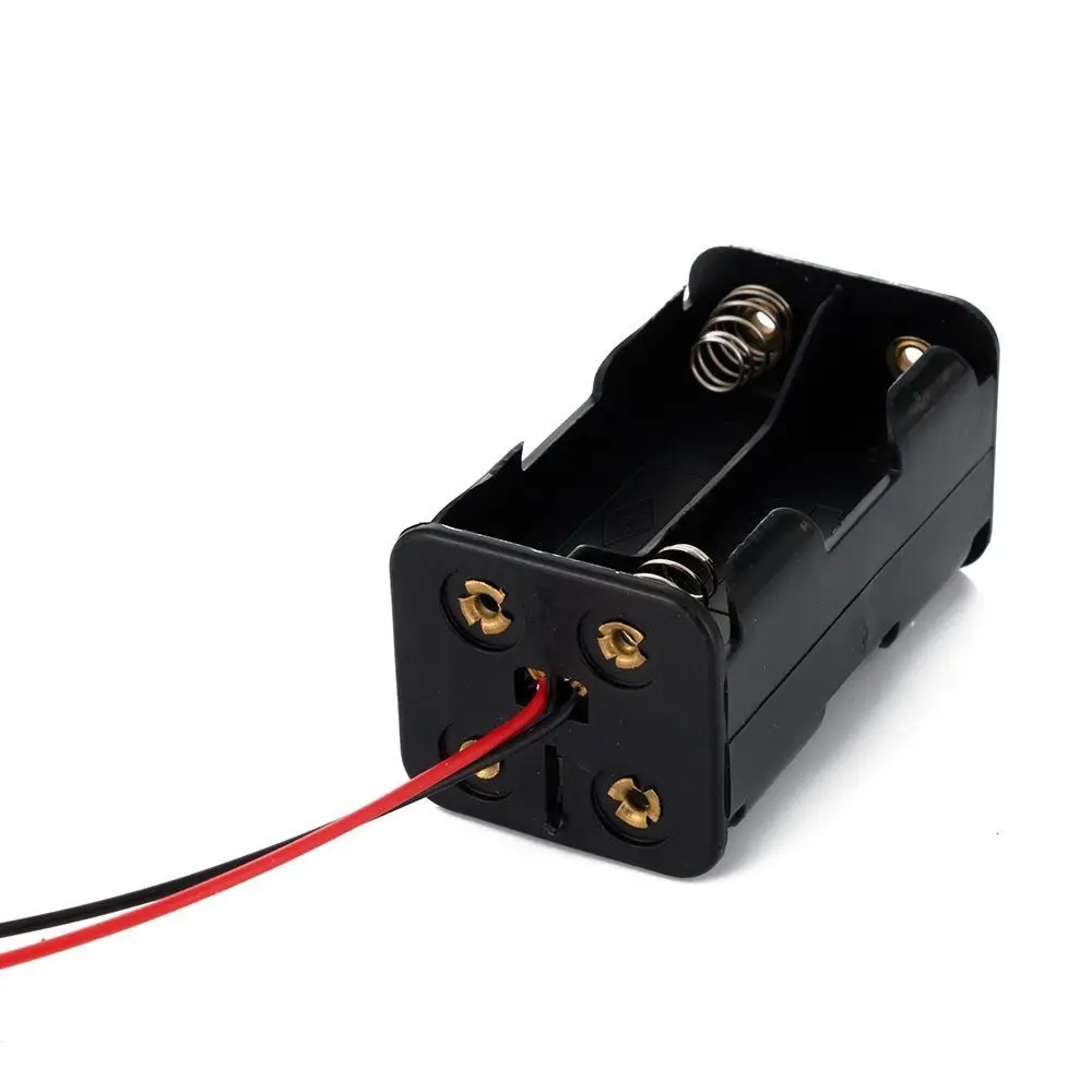 To Back Case Box Double-deck Holder Case With Wire Leads AA Battery Holder Battery Case 4 x AA Battery Back Battery Storage