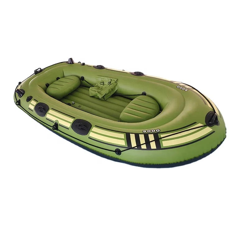 Quality Assurance PVC Inflatable River Fishing Boat With Carry Bag And Safety Chamber On Bottom