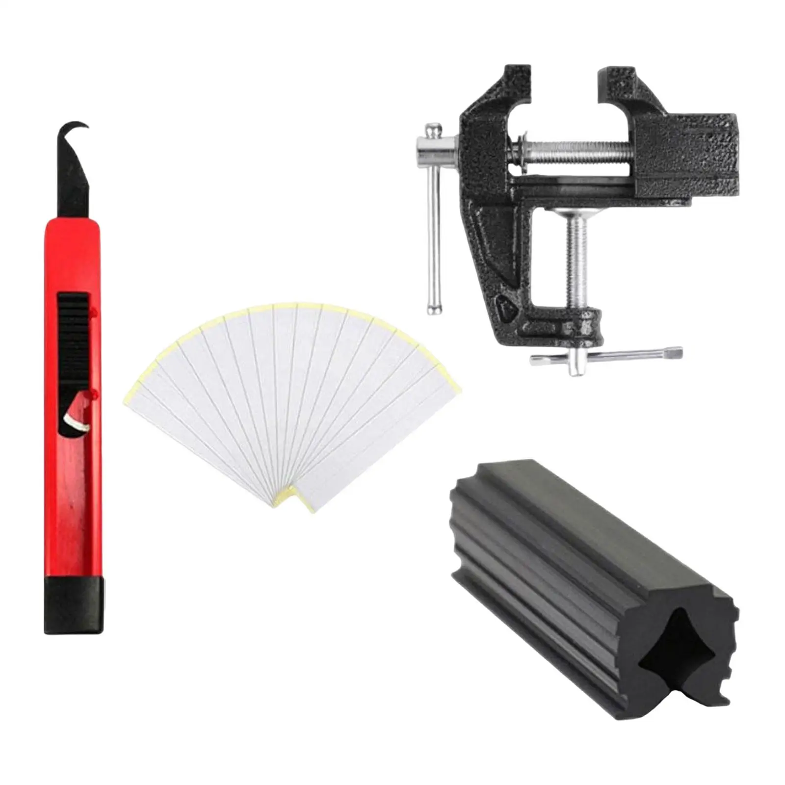Golf Club Grip Replacing Kit Rubber Vise Clamp Tape Strips for Golf Alignment Stick Holder and Grip Practice