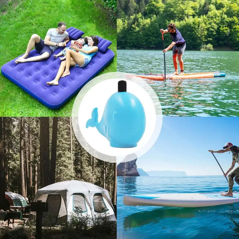 Paddle Board อะแดปเตอร์ปั๊ม Air Pump Converter 4 หัวฉีดรวมหัวสูบน้ําสําหรับ Inflatable Kayak Paddle Board