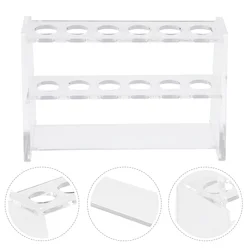 12 -hole Test Tube Rack Vial Holder Laboratory Shelf 2-layer Experiment Clear Stand Acrylic Centrifuge