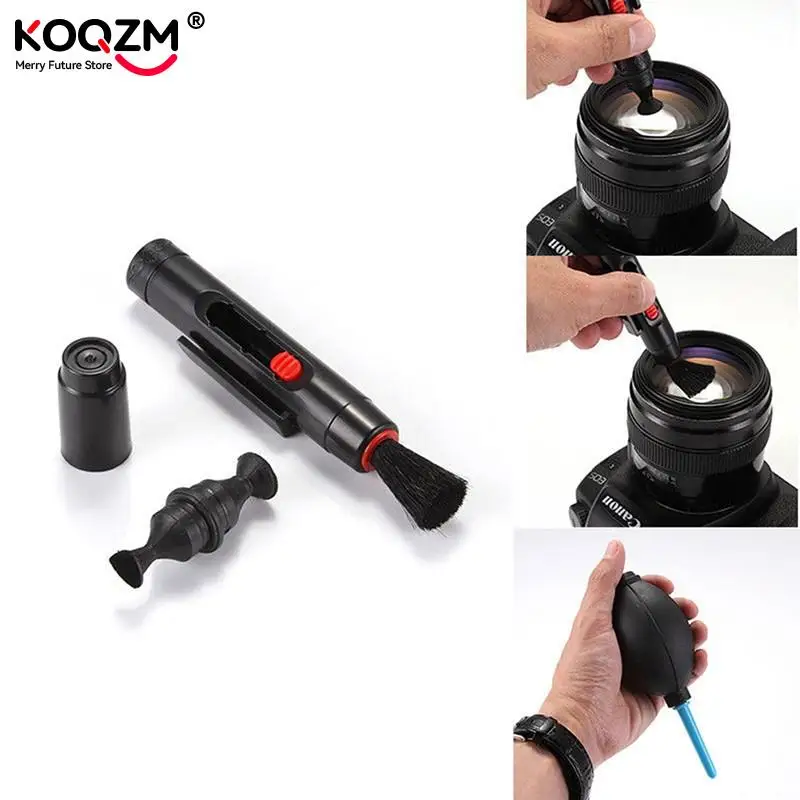 3 in 1 Portable Camera Clean Kit Cleaning Cloth Camera Cleaner Pen Air Blaster Blower Accessories Set for Camera Keyboard Phones