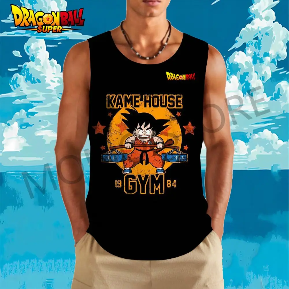 

Dragon Ball Men's Vest 110-6XL GYM Goku Kid's Tank Top Sexy Wear Sportswear Man Cheap Tops Summer Children's Streetwear Anime