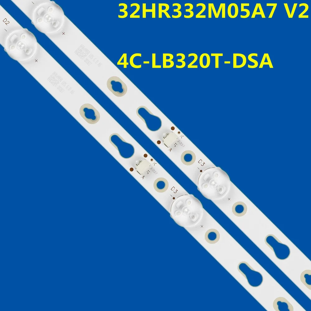 10pcs LED Strip For 32A3 32HD3306 32HE5606 32S6500S 32S5300 32D1200 Phi lco PTV32D12D PTV32D12 4C-LB320T-DSA DSR 32HR332M05A7 V2