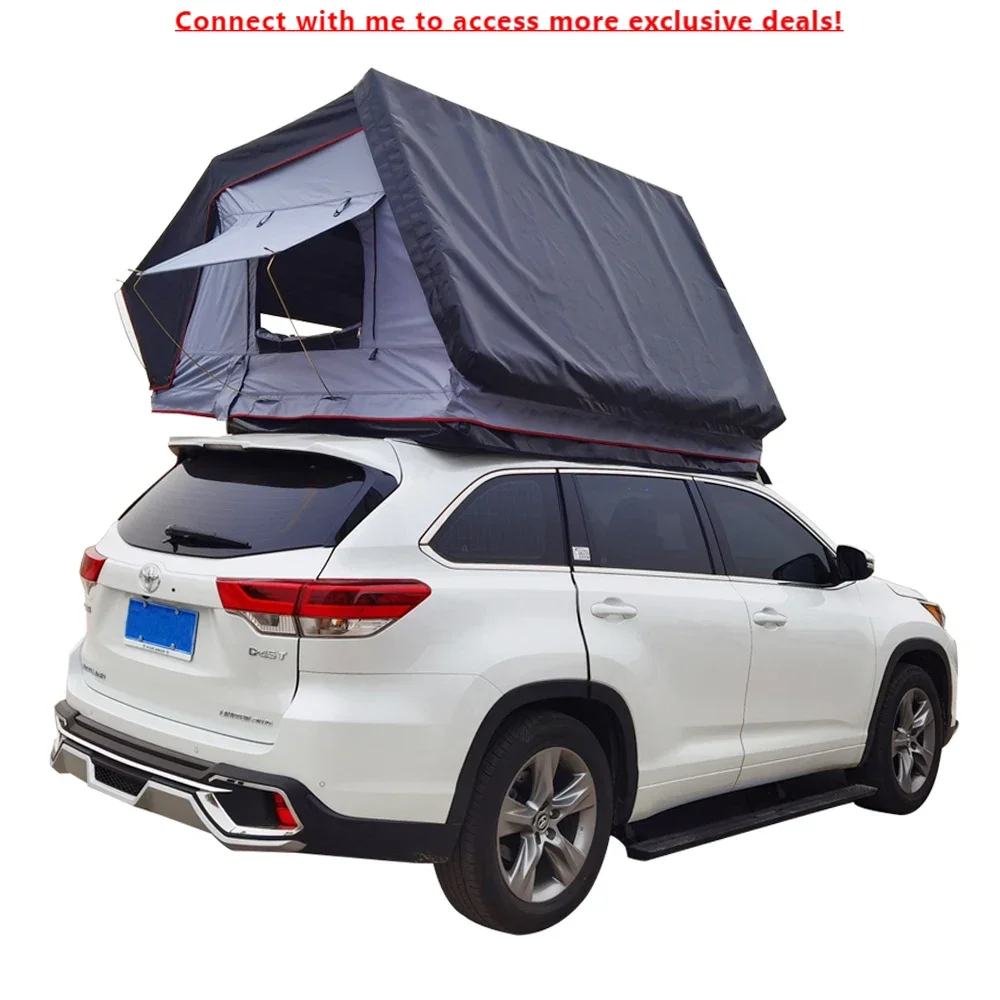 Side Opening Roof Top Tent Aluminium Tent Hard Shell Cover Car 4 People Aluminum Roof Top Tent