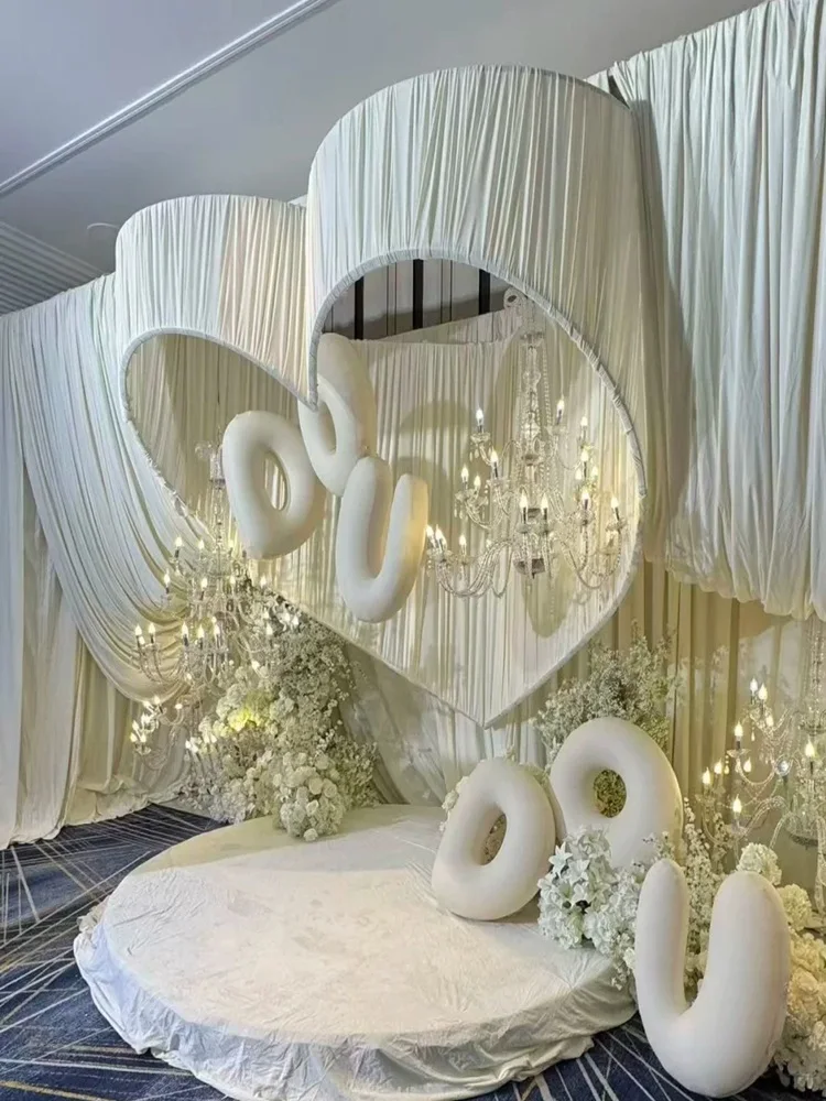 1 Stück Doppelt Ineinandergreifender Herzförmiger Metall-Hochzeitsbogen-Ständer, Herzförmiger Hintergrundrahmen für Hochzeit, Verlobung, Geburtstagsfeier, Babyparty – Detail 5