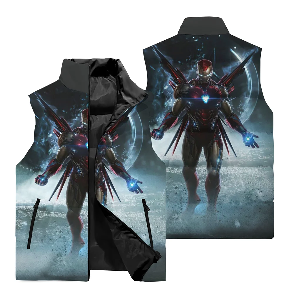 New Fashion Men\'s Sleeveless Vest 3D Printed Marvel Iron Man Pattern Street Hip Hop Sports Jacket Casual Outerwear Men\'sClothing