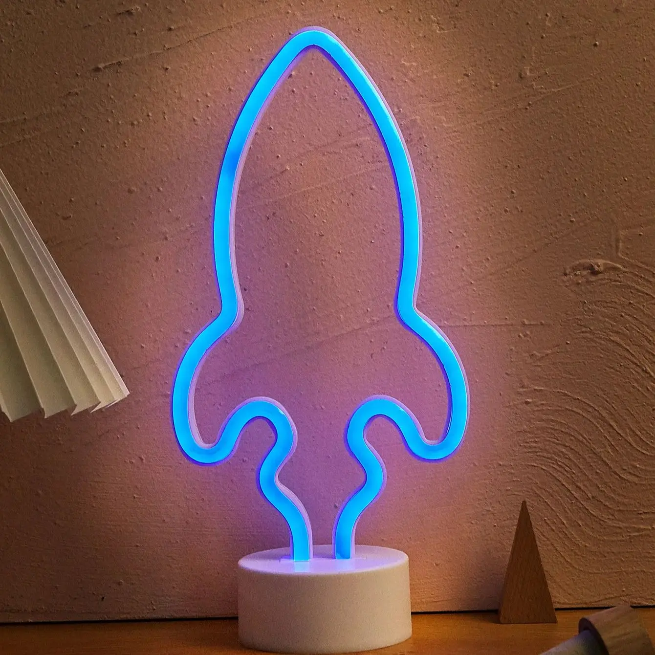 

Chi-buy светодиодный неоновый настольный ракетный неоновый свет с питанием от USB, ночник, 3D настенное искусство, декор для спальни, гостиной, лампы, знаки
