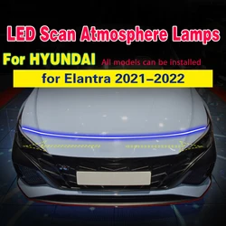 For Hyundai Elantra 2021-2022 DRL Scan Starting FogLight Daytime Running Lights Car Fog Lamp 12V Decorative Ambient Lamp Strip