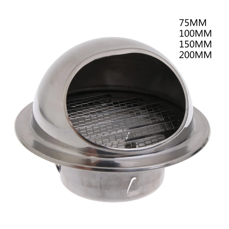 

367D Stainless Steel Ceiling Wall Air Vent Grille Round Ducting Ventilation Grilles 75/100/150/200mm Home Office Air Vent