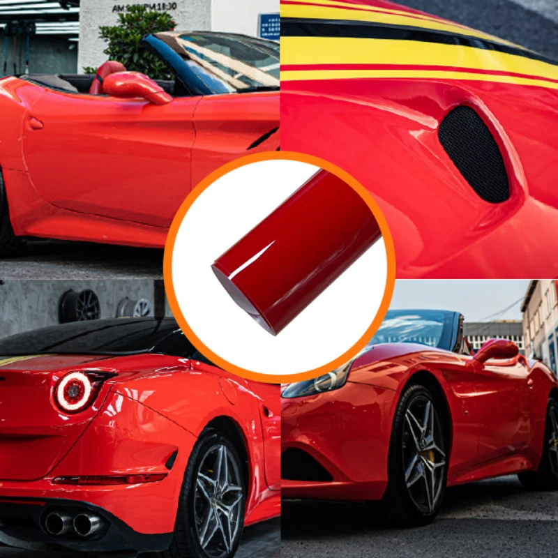High Quality Bling Crystal Red Self Healing TPU Color Changing Car Wrap Film