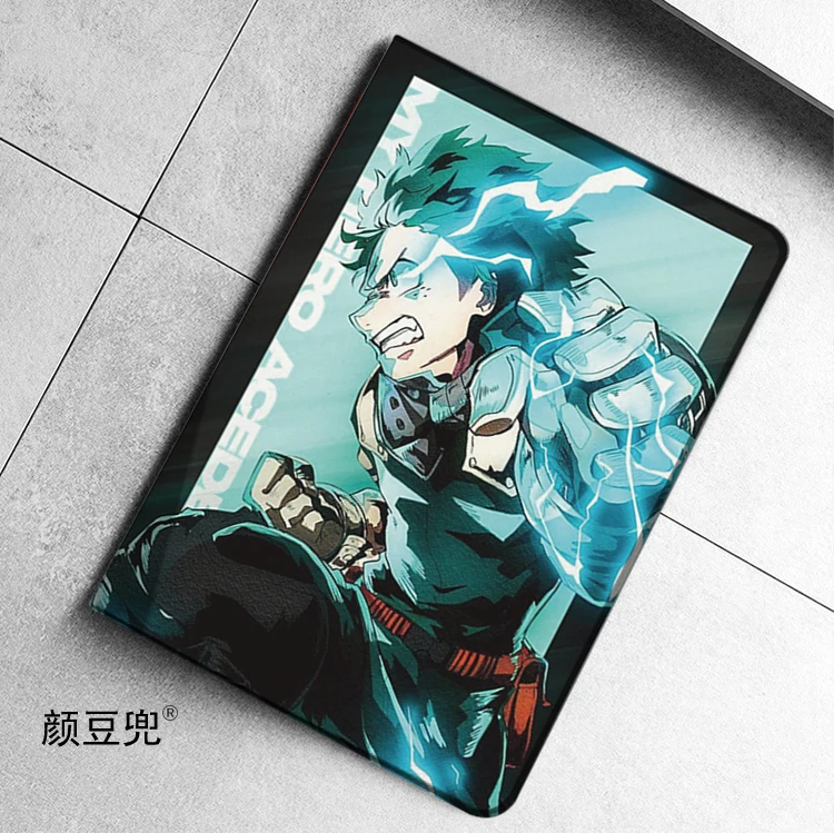 Deku Anime My Hero Academia For Samsung Galaxy Tab A7 Lite 8.7 2021 Case S9 Plus Tri-fold stand Cover Galaxy Tab S6 Lite S8 Plus