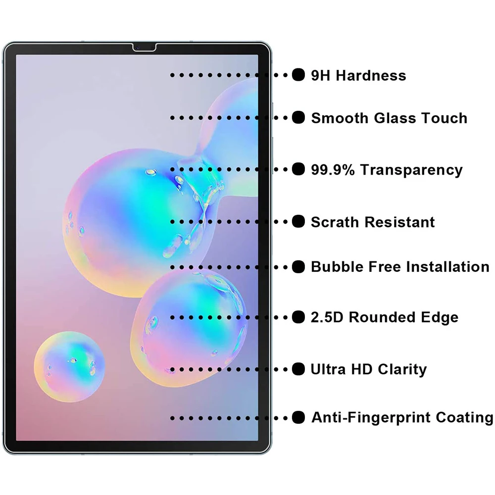 ( 3 Pack ) Tempered Glass For Samsung Galaxy Tab S6 10.5 2019 SM-T860 SM-T865 T860 T865 Tablet Screen Protector Film