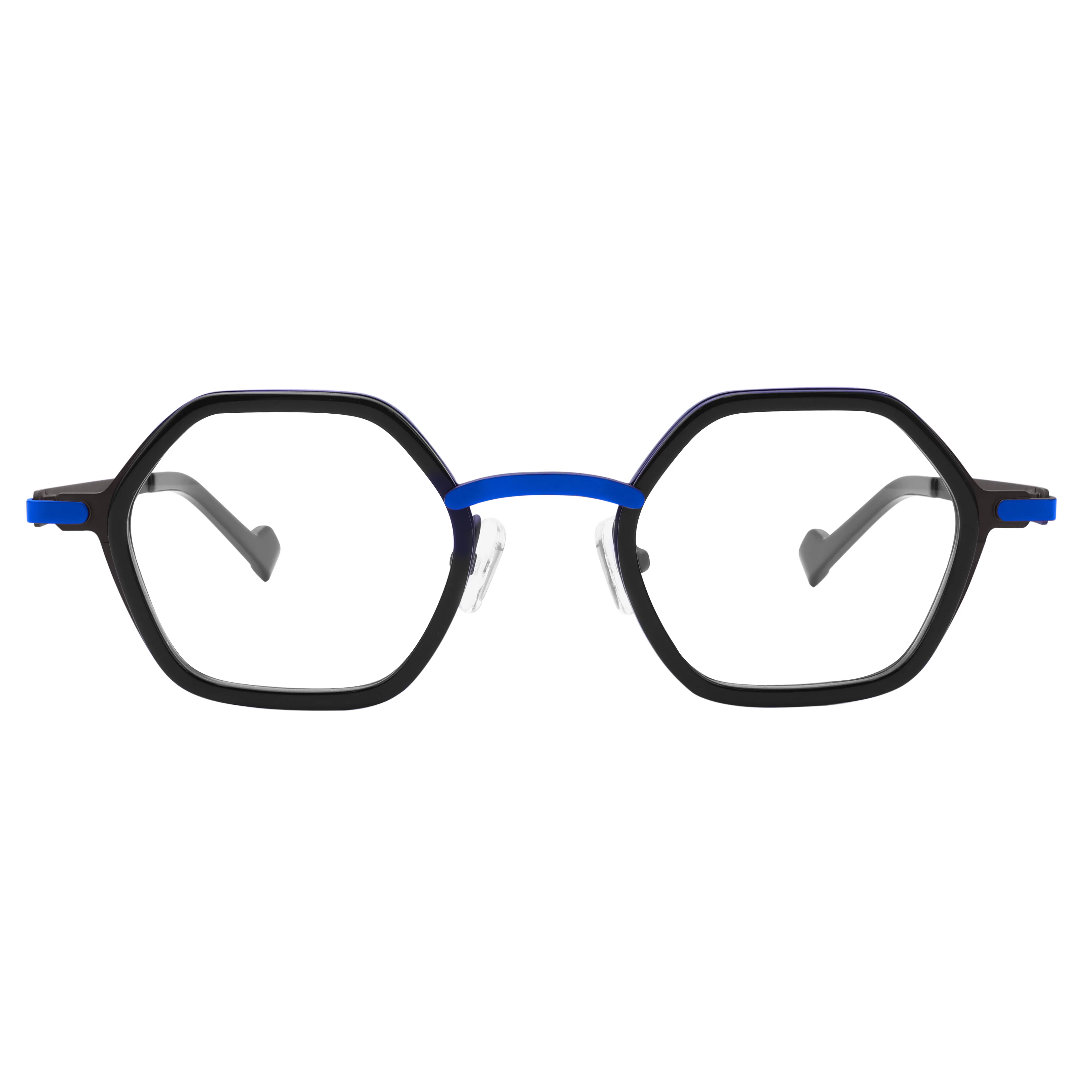Luxury Mixed Acetate Metal Eyeglass Frames Prescription Ready for Men and Women Blue Light Blocking Computer Glasses - Detail 1