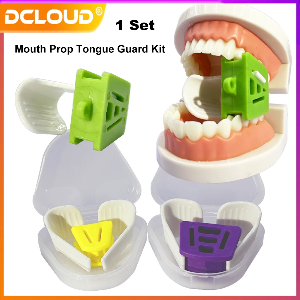 1Set Dental Mouth Prop Tongue Guard Kit Occlusal Pad Rubber Bite Opener Blocks Silicone   Dentist Oral Retractor Dentistry Tools