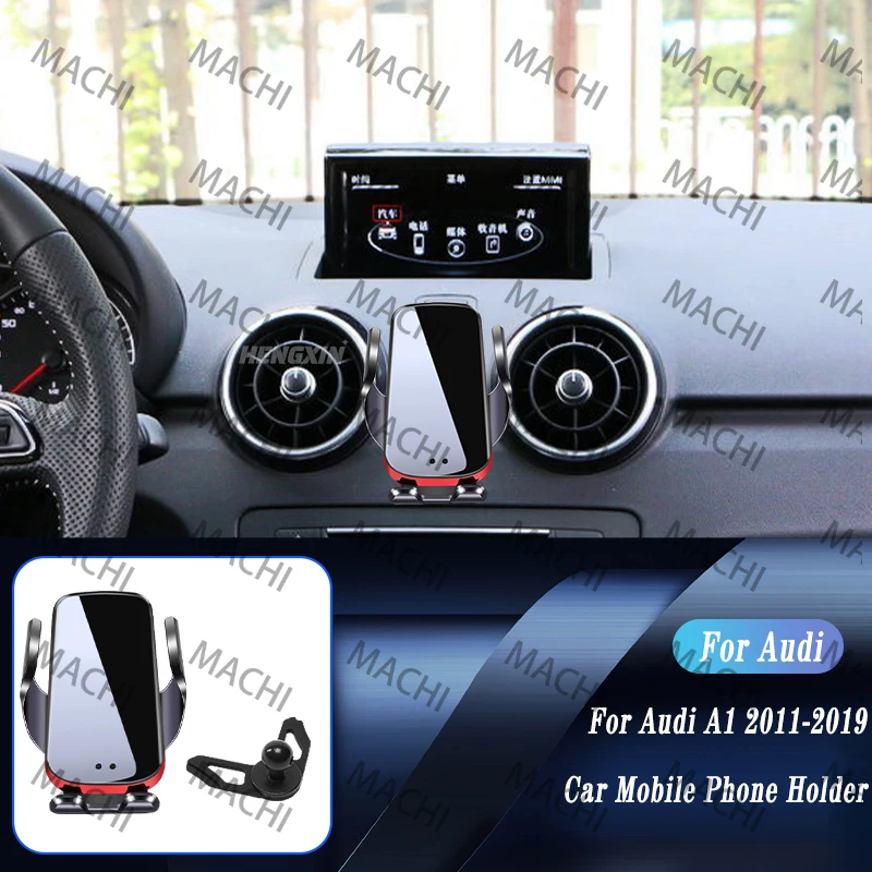 Carro para audi a1 sportback 8xa 8xf 2011-2019 carregador sem fio suporte de telefone de montagem automática suporte de navegação gps ajustável