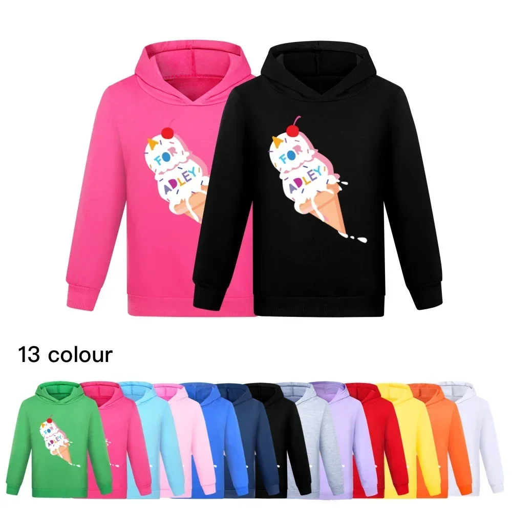 

Anime A for Adley Costume Kids Cartoon Clothes Toddler Girls Hoody Sweatshirt Baby Boys Pullover Coats Children Casual Outerwear