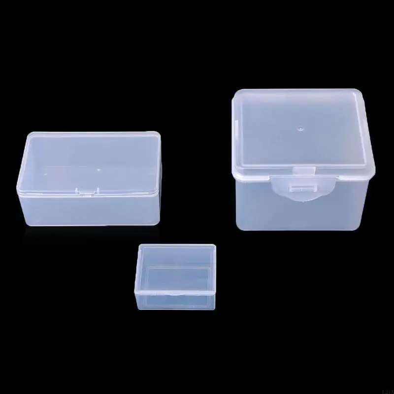 2025 New Rectangular Plastic Clear Storage Box Jewelry Beads Collection Container Organiz