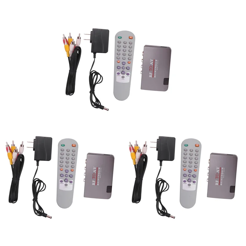 

ABVO-3X RF To AV Converter,Channel Selector,Booster,Cable TV To Projection TV,Video Port Supports Full System US Plug