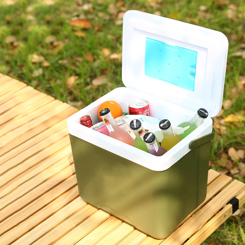 Outdoor Cooler Box Portable Camping Refrigerator 13L Food Storage Box Cooler Large Capacity Car Ice Bucket Camping BBQ Equipment