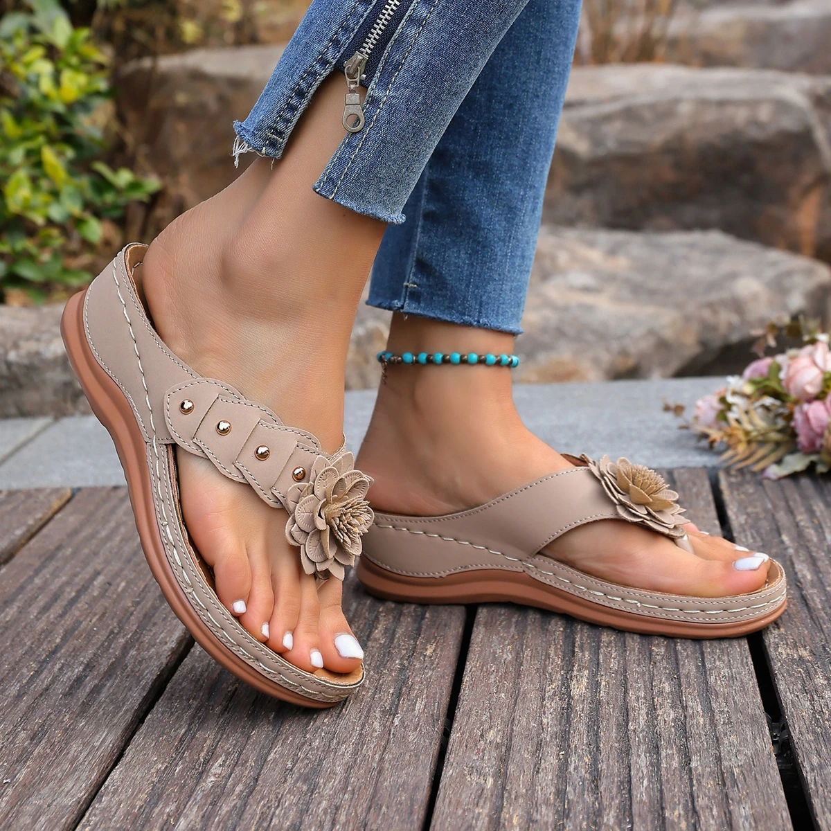 Moda Vintage Çiçekler Takozlar - Vintage Fashion Aesthetic incelemesi ve fiyatı