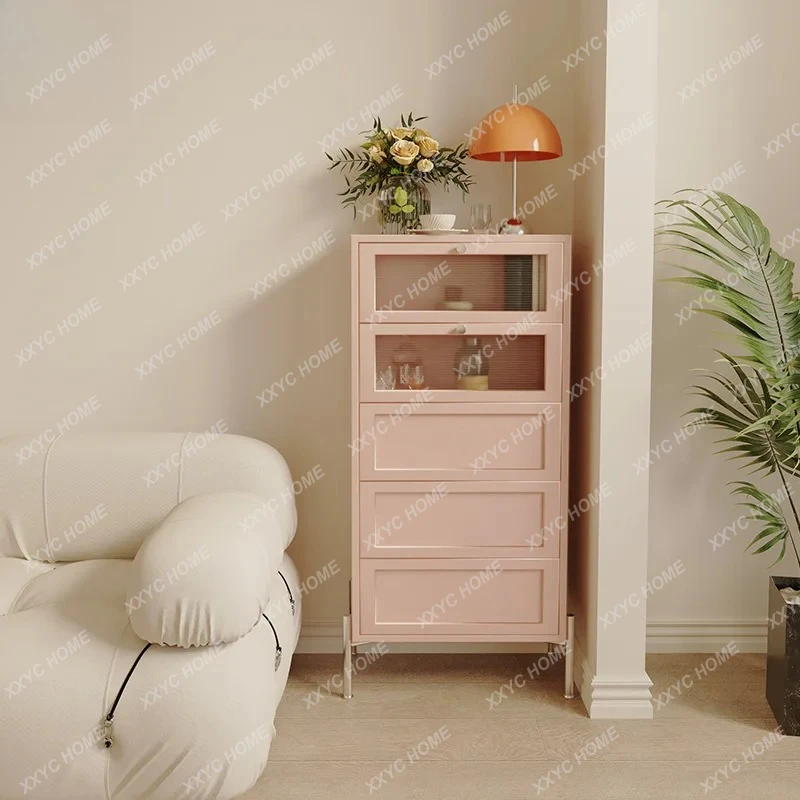 

HMJSmall apartment household meal, living room, tea meal side cabinet, entrance door, entrance cabinet, solid wood paint cabinet