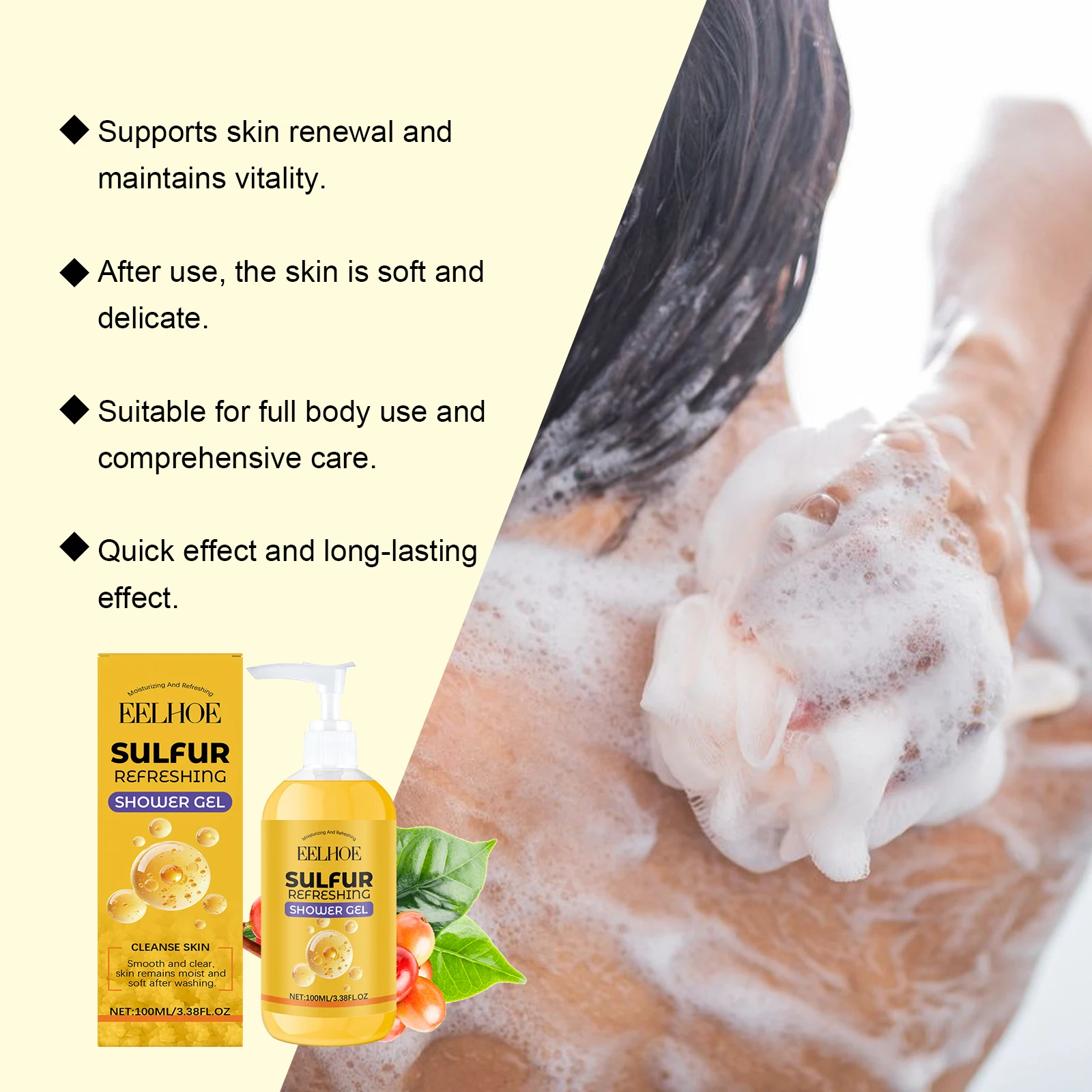 Set Gel Mandi Sampo Sulfur Pembersih Dalam Kulit Kepala Menghilangkan Ketombe Kontrol Minyak Bergizi Melembabkan Kulit Kering Pembersih Tubuh Halus