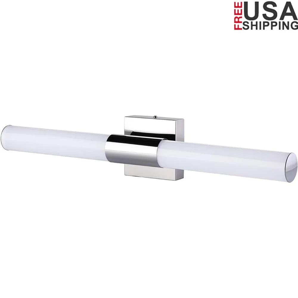 

Dimmable LED Bathroom Vanity Light 24in Stainless Steel Modern Fixture Cool White 6000K Mirror Light Easy Installation