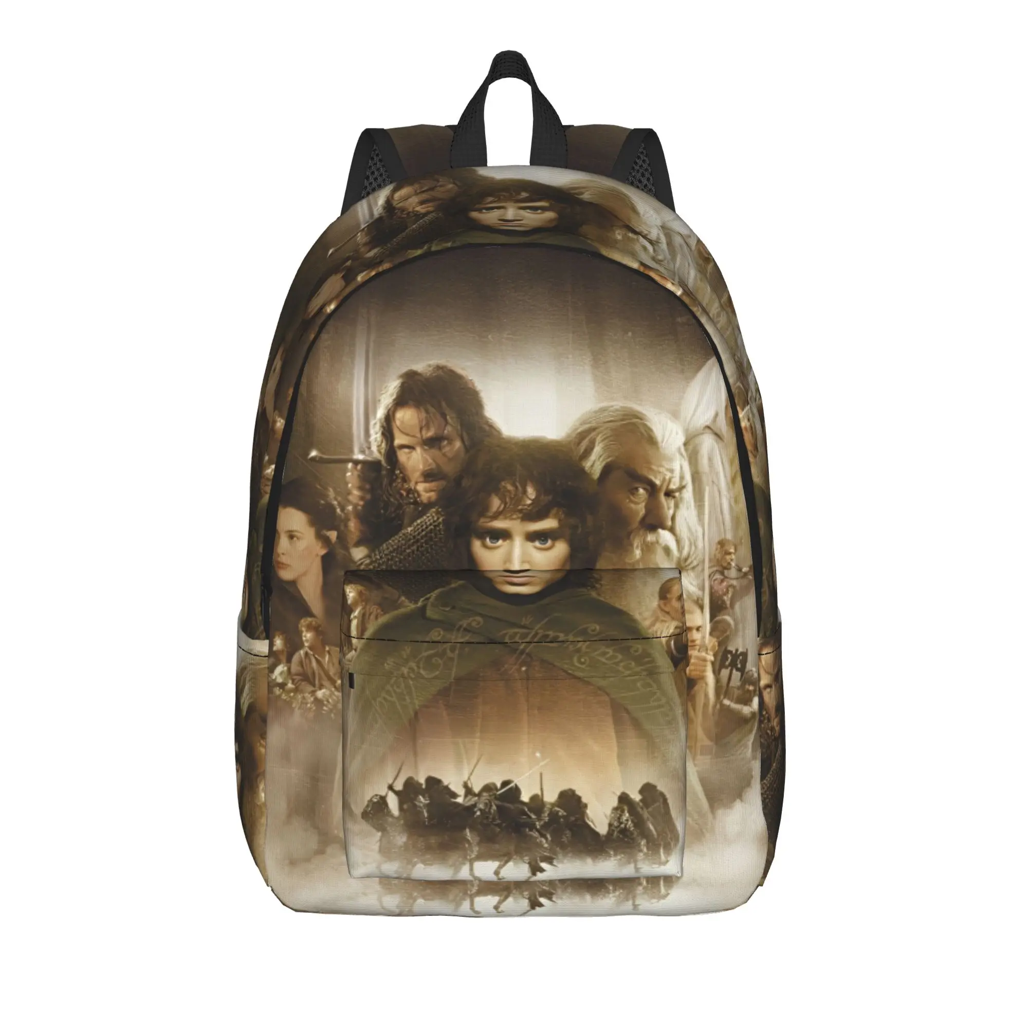 

lords rings Gollum Cool Backpack with Pocket High School Business Daypack for Men Women College Canvas Bags