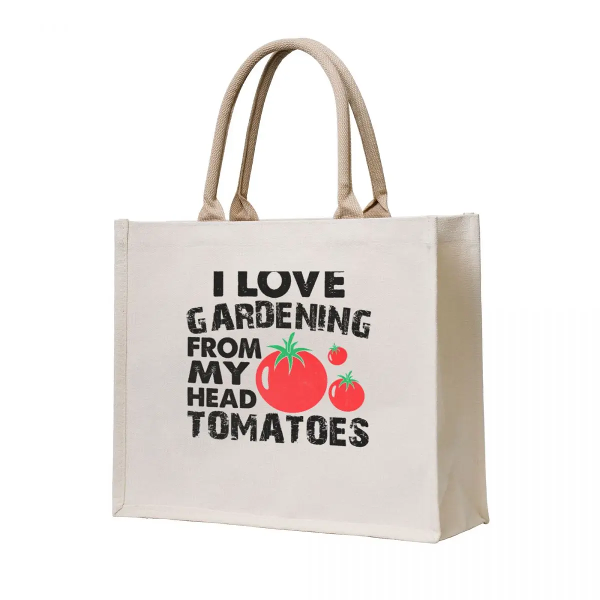 Funny I love Gardening from My Head Tomatoes Gardening Gift Tote Bag eco pack shopper bag women canvas tote bag screen hand bags